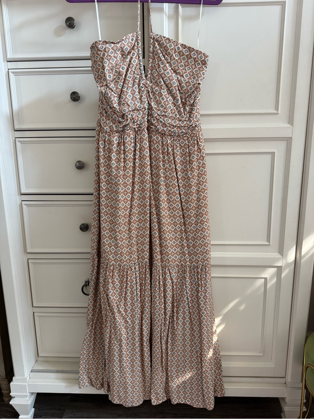 Bishop + Young Tie Neck Geo-Print Maxi Dress